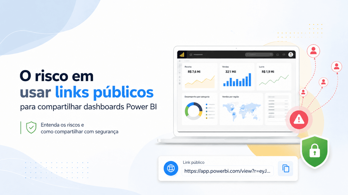 O risco em usar links públicos para compartilhar dashboards Power BI